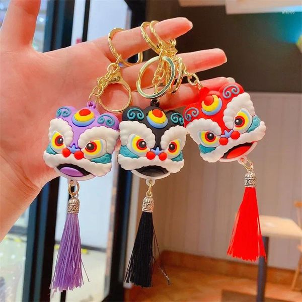 Национальный прилив Tide Lion Dance Key Chain Fashion китайский стиль кулонные кулонные кулон