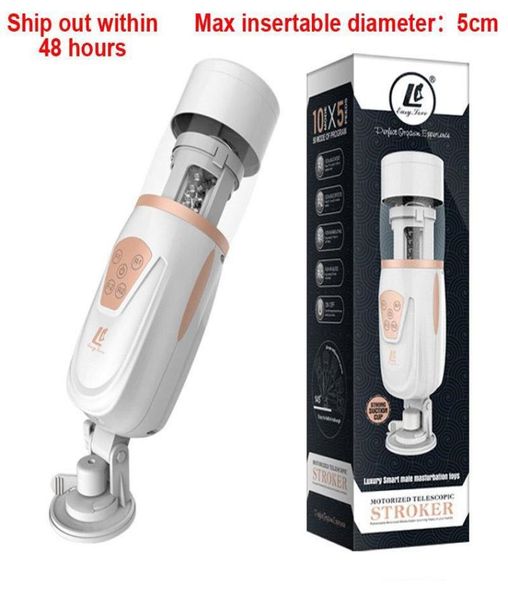 Easy Love Massur Masturbator Air Float Vibrator Produto sexual retrátil para homens Hands Hands Pistão automático Telescópico Toy7357243