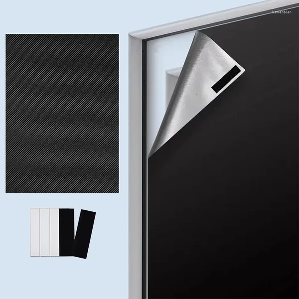 Adesivos de janela 1 conjunto de cortina de blackout de cortina removível Proteção de privacidade preta opaca pano de viagem portátil com adesivo 150cm