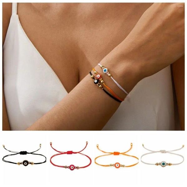 Braccialetti di fascino Pulseras Demon Eye Bracciale Stringa fatta a mano Lucite Accessori per gioielli in corda rossa Accessori Greco Faltune Amicizia