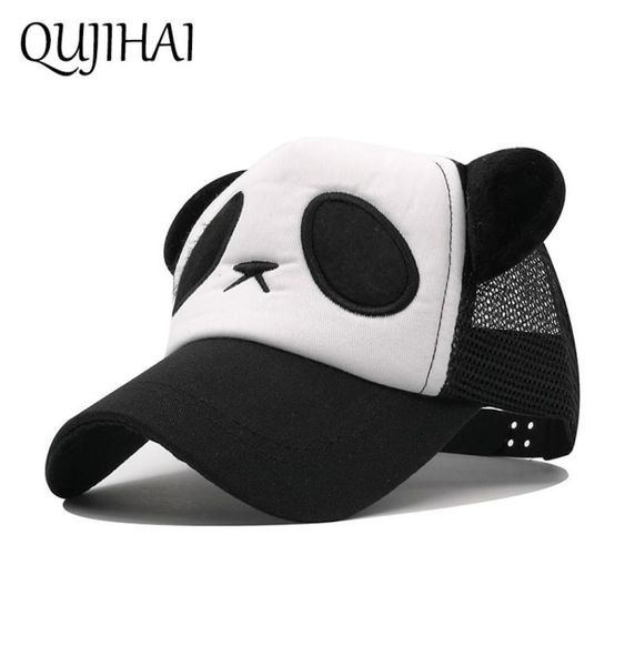 Qujiaahi Childrens Hat Panda Mesh Cap Outdoor Sun Hat Shade Base Cap Boy Girl Size 4555 CM Snapback7908195