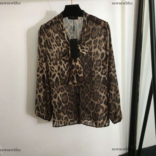 Designer Shirt Women Brand Clothing for Womens Summer Tops Fashion Leopard Logo Ladie a maniche lunghe Giacca 09 maggio 09 maggio