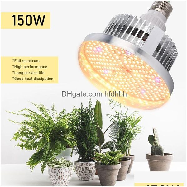 Büyüme Işıkları 260 LEDS Işık Fl Spectrum 150W Sıcak Beyaz Bitki Fito lamba LED BB Bitkiler için BB BAHÇE BAHÇE KAPALI ÜSTÜNÜ ÇAĞDAY GREENHO DHFV1