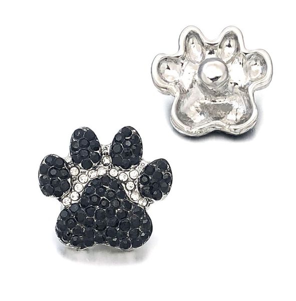 Luwellever Cat Paw Componente W465 Botão de encaixe de metal de 18 mm para colar de pulseira Jóias intercambiáveis Mulheres acessórias FI5354421