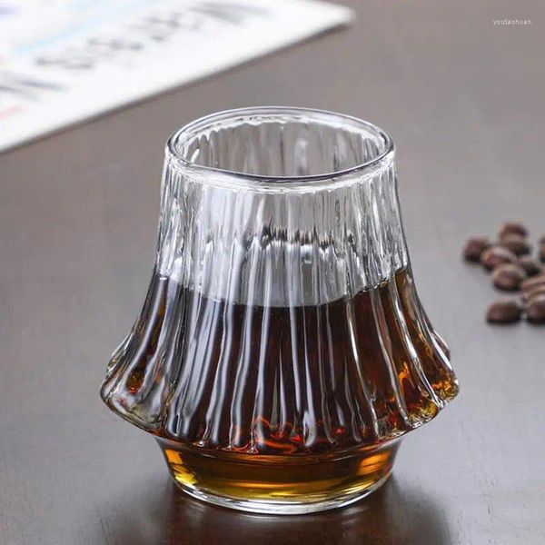 Bicchieri da vino tazze da caffè cappuccino tazze di vetro a forma di montagna impostate per tè da tè da ghiaccio e gelato