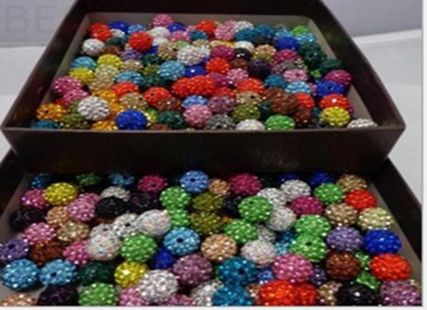 100pcs 10mm Moletas de cristal de 10 mm Multicolors Pavimento de argila de bola de discoteca para pingente de joias de pulseira de colar Charmms7318281