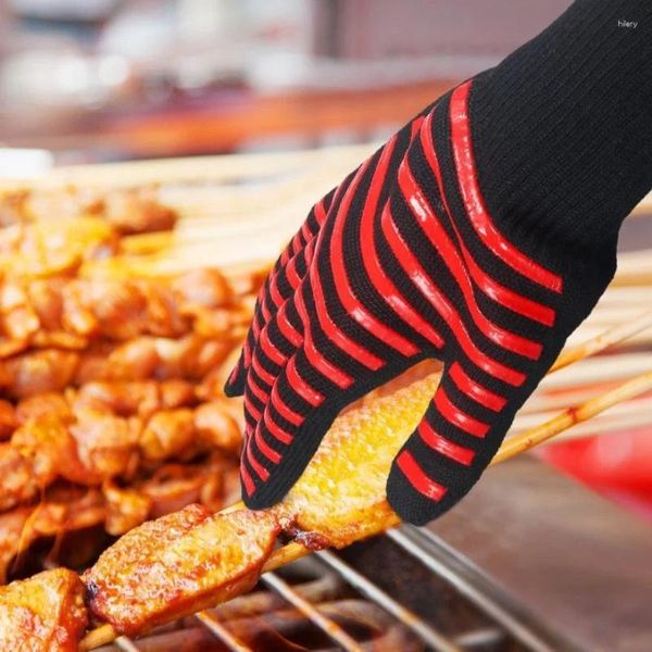 Werkzeuge BBQ -Handschuhe Ofenhandschuhküchenzubehör Hitzebeständige Mircrowave Grillhandschuh