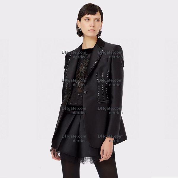 Designer Womens Suit Blazer Giacca cappotto Woman Tide Brand Retro Fashion Star Personality Top Open Top