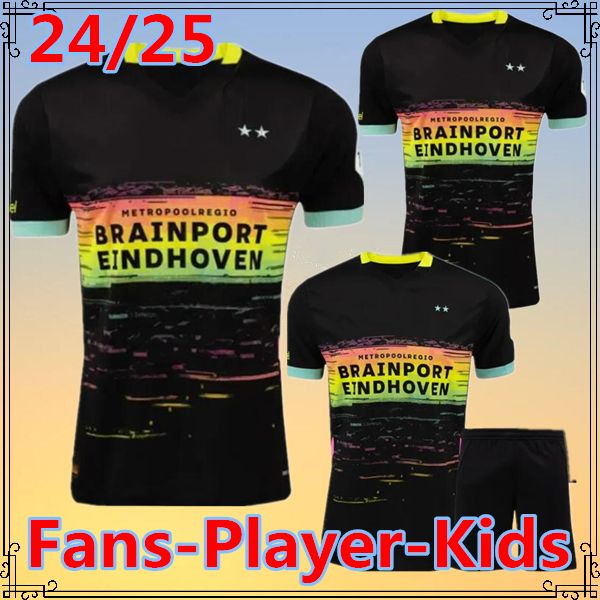 Maglie da calcio di Eindhoven Awoven 24 25 2024 Hazard Fabio Sia Home Men It Shirts Football Kids Set Top Kits Lang 7 Dest 8 De Jong 9 Tillman 10 Bakayoko 11 Pepi 14