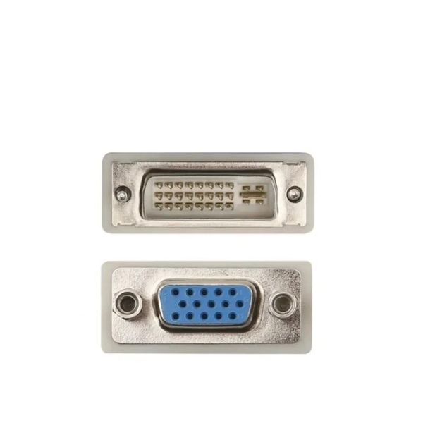 Connector Monitor de computador VÍDEO VÍDEO DE PLÁSTICO BRANCO DVI durável 24+1 para VGA Feminino Feminino Adaptador de conversor multiuso Mini adaptadores