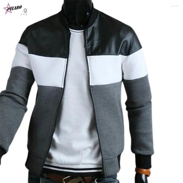 Мужские куртки Pulabo y2k Men Jacket Coupt Countique карманы красивые воротнички Трехцветный сплайсинг Осенний палоч