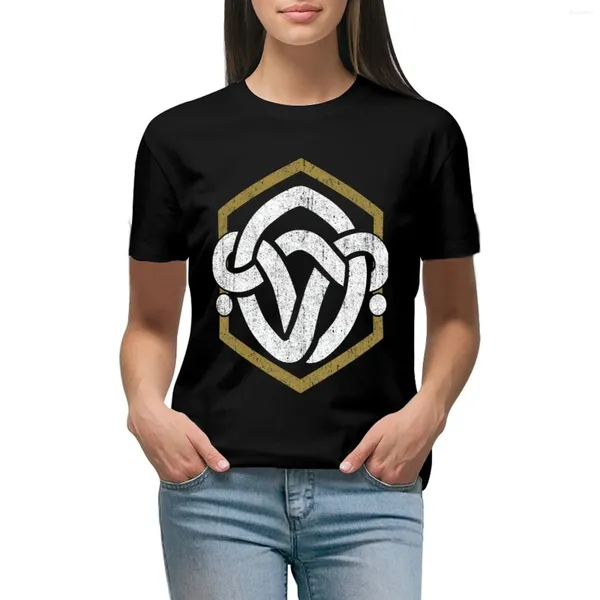 Polos femminile Nora Tribe Symbol T-shirt Astetico abiti estetici Toppette per donne cotone