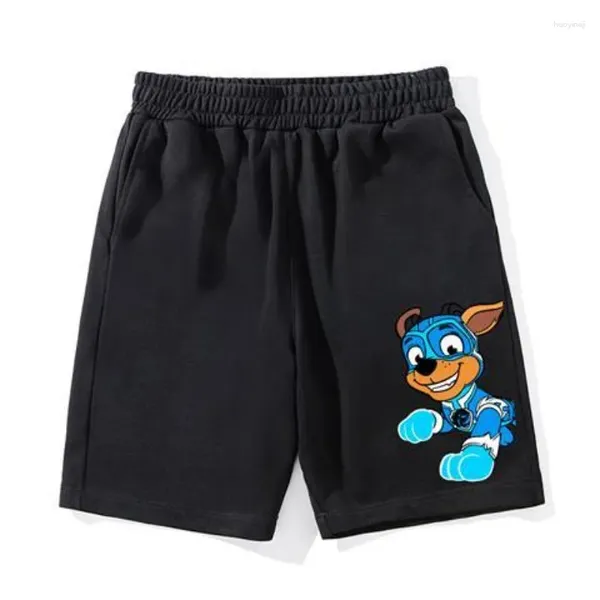 Shorts Cartoon Woof Team macht großartige Leistungen Kinderhosen Jungen schwarz Fünf-Punkte