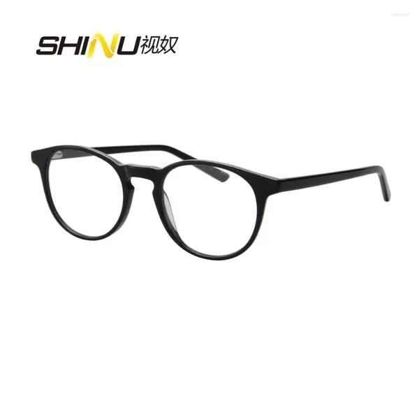 Óculos de sol Shinu Reading Glasses Men Men Multifocal Ultra-Fino Mulheres de Acetato Cr39 Lente para Visão Próxima e Far