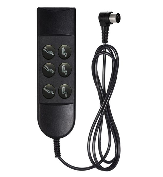 Móveis Hardware de seis botões 5 pinos 6 fios internos Connection Remote Haplet Controler Control para as cadeiras de elevação Power Recline3002504