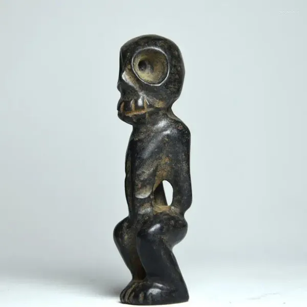 Dekorative Figuren Hongshan Kultur antiker Eisen Meteoriten Aliens Statuen und Skulpturen Sammlung Anhänger Ornamente Home Decor Schreibtisch