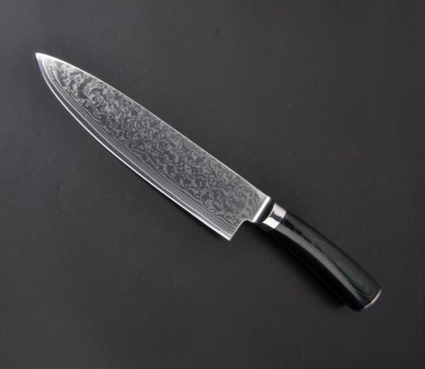 67layer VG10 Damascus Steel Chef 8 -дюймовый Damascus Kitchen Knives Damascus Нож высококачественный VG10 Японский стальной шеф -повар нож Micarta1484709