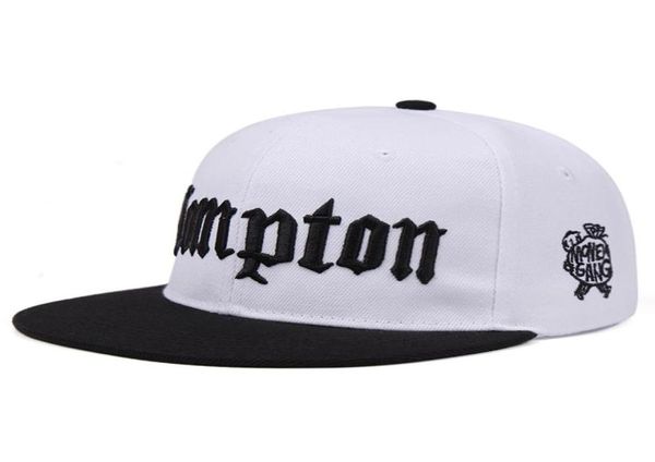 Top Caps Yüksek Kaliteli Compton Nakış Beyzbol Kapağı Hip Hop Snapback Düz Moda Spor Şapkası Unisex Ayarlanabilir Dad Hats8528455