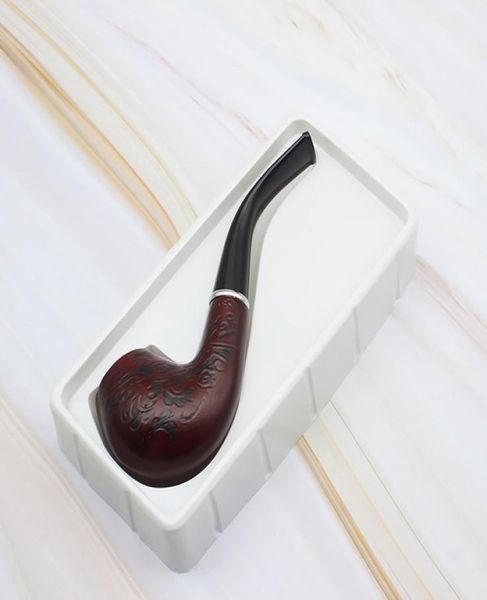 Padrão de tubo para fumantes Padrão vermelho 62g Tubos de madeira esculpidos finos Tubos de madeira maciça Pipe de tabaco lavável9871847