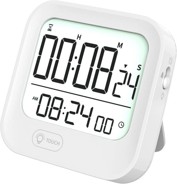 Pomodoro Interval Timer Conto alla rovescia Clock Tomato Stop Owatch White retroilluminazione1160220