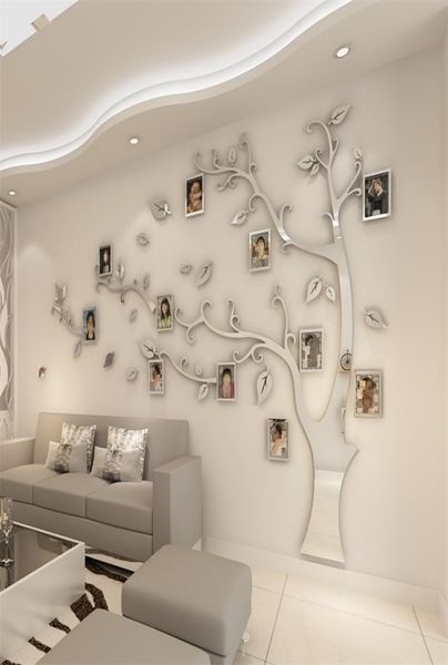 Wandaufkleber Baum po Rahmen Aufkleber DIY Mirror Wandtastkollegen Home Dekoration Wohnzimmer Schlafzimmer Poster TV Hintergrund Wanddekoration 25966701