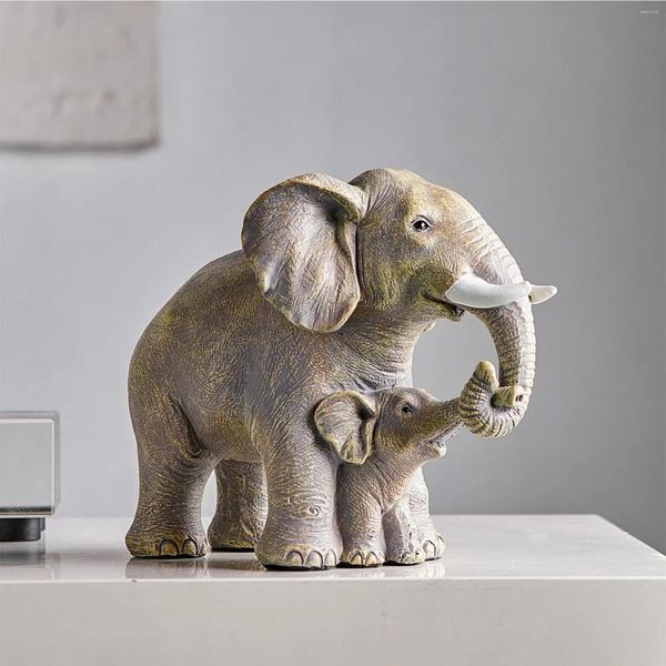 Figurine decorative statue elefante decorazione per la casa nordica figurina di figurina estetica soggiorno decorazioni da tavolo moderna moderna