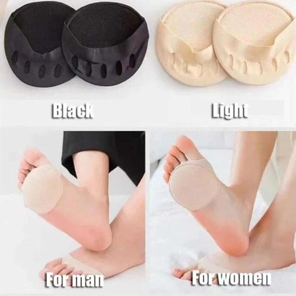 Frauen Socken halbe Einlegesohlen Schmerzlinderung High Heels Wabe Vorfoot Pad Nicht-Schlupf-Fußpflege Zeh