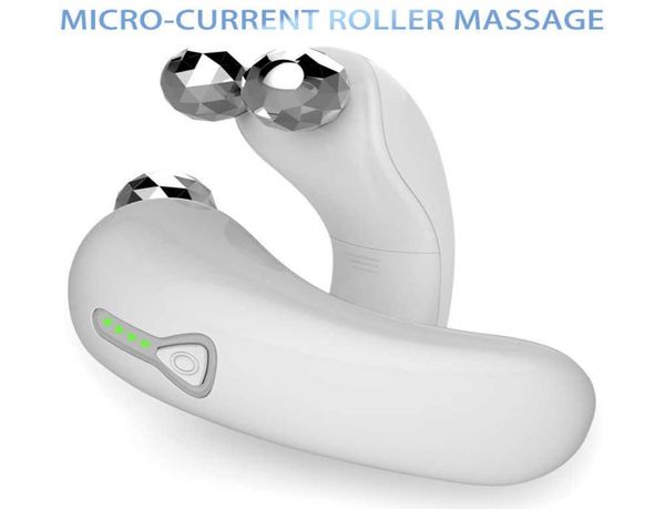 3D Electric Microcurrent Face Slimming Massage Roller Gouache -Schaber für die EMS -Hautpflege 2108061573299