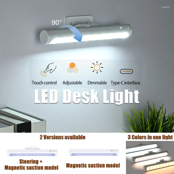 Lampade da tavolo Touch Control Desano a LED LIGHT LIGHT LIMA USB LAMPAGGIO RICARICABILE Proteggi gli occhi Dimmabile per la lettura dell'armadio della camera da letto