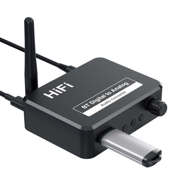 Bluetooth 5.1 Приемный преобразователь с USB -флеш -дисководом Audio Adapter Digital для аналога