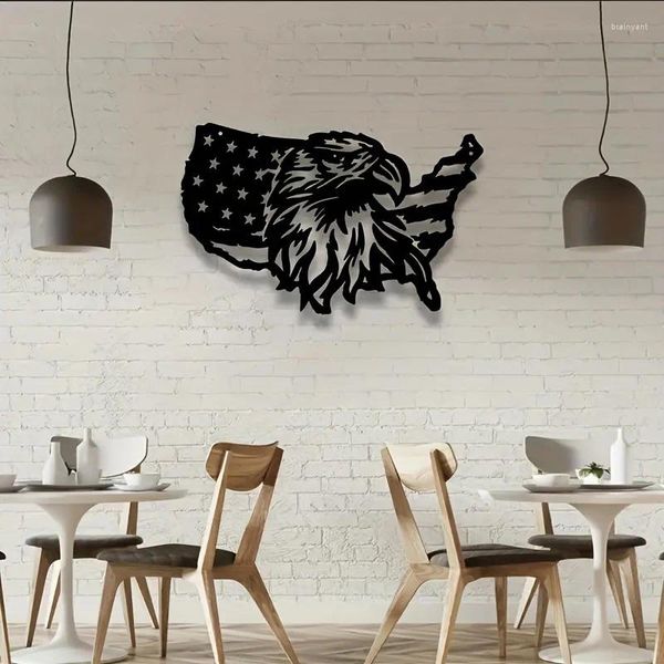 Декоративные фигурки металлический флаг орл висящий стены искусство домашнее украшение кафе для открытого сада в помещении