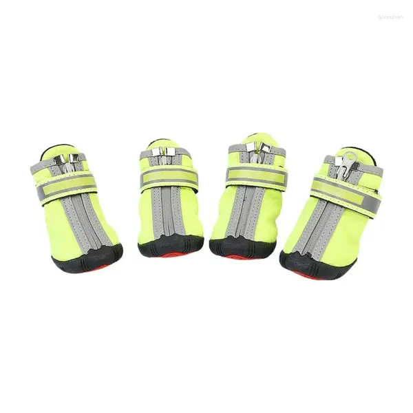 Abbigliamento per cani 4pcs Stivali da pioggia impermeabile per gatto per cani Protettore regolabile Anti slip con buona presa