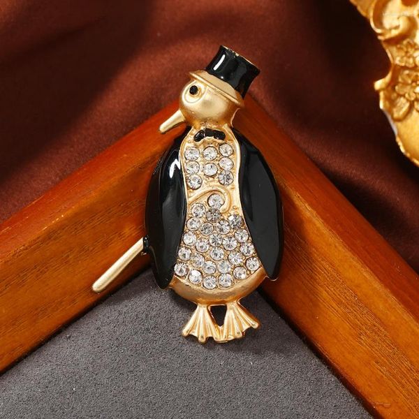 Бруши Muylinda Vintage Emale Mr. Mr. Penguin Brooch Jewelry разработано металлические животные и шарнирные шарф аксессуары