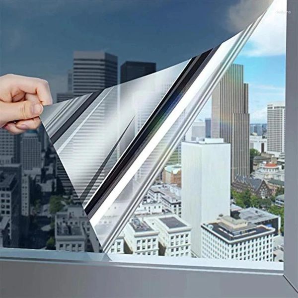 Adesivos de janela Office Privacy Film Sun bloqueando espelho de tonalidade refletiva de ida e calor Anti -vidro UV Glass para casa