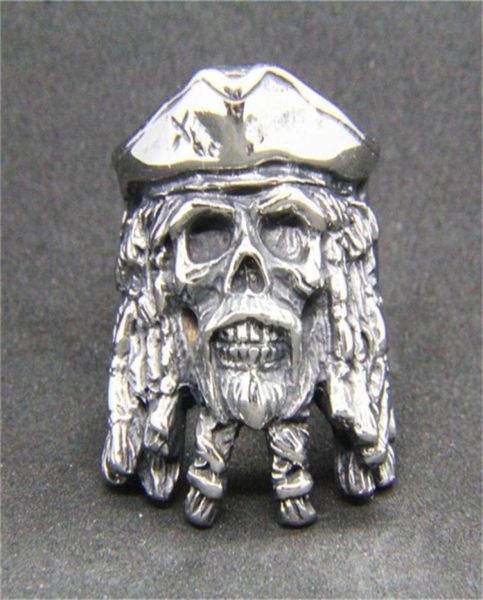 5pcslot Neue Männer Jungen Cool Ghost Skull Ring 316L Edelstahl -Mode -Juwely Populärer Biker Hip Style Skull Ring95405607810324