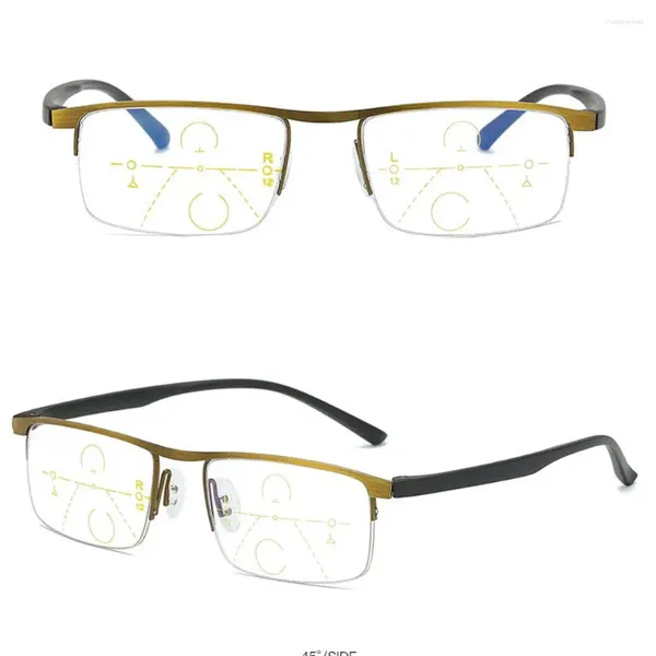 Occhiali da sole lenti visione cura dell'iperopia occhiali per computer occhiali anti-blu occhiali da lettura leggera Dual Presbyopia