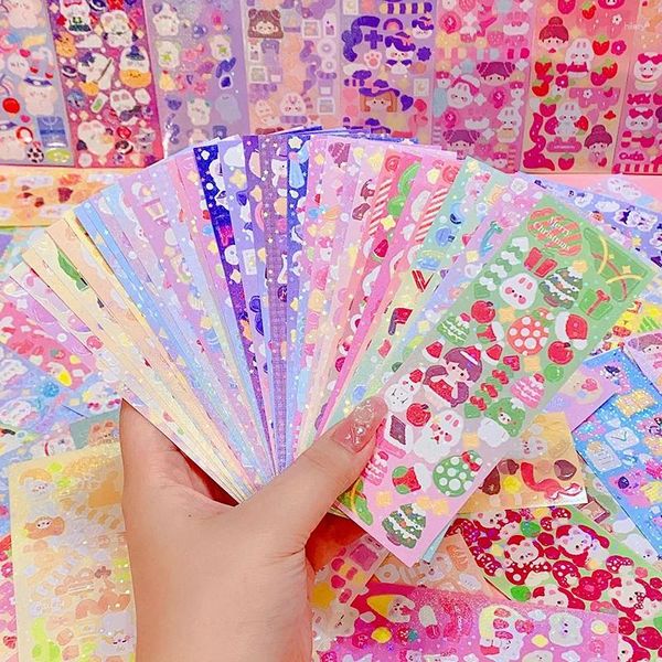 Favor favorita Kawaii não repetida adesivos Kpop Setthetic Set for Kids Birthday Favors Diy Scrapbooking Girls Presentes de Goodie