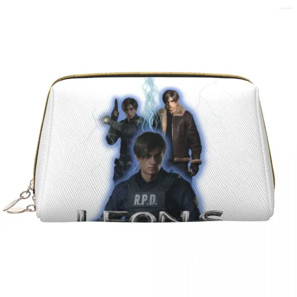 Bolsas de armazenamento Kawaii Trans Leon Kennedy Horror TV Movies Travel Bolsa de higiene pessoal Mulheres maquiagem cosmética Beauty Dopp Kit