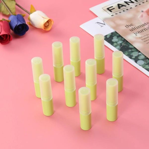 Speicherflaschen 10 Teile leeren Lippenbehälter Röhrchen Lippenstift Glanz mit Boden und Kappe für DIY transparente Kunststoff