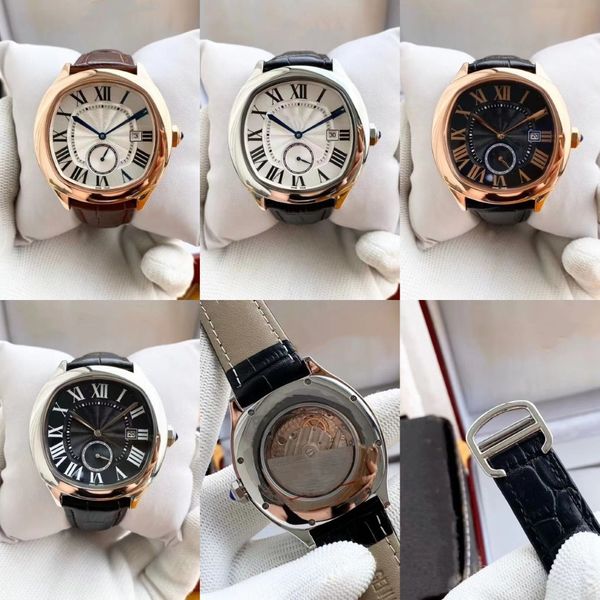 41mm Herren Watch Leder -Armband Herren Automatische mechanische Uhren Transparent Rücken Sport wasserdichte Designer Uhr 219J