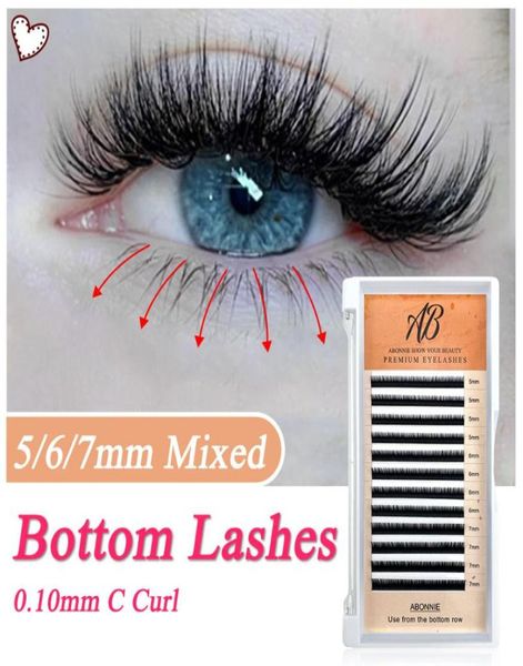 Ложные ресники Abonnie Lower Lashes 5 мм 6 мм 7 -мм для удлинительного ресниц.