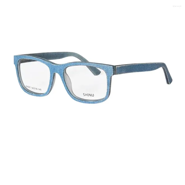 Occhiali da sole Shinu jeans occhiali per uomini lenti progressive regolazione automatica prescrizione vestiti in denim occhiali fatti a mano personalizzati
