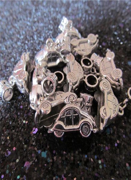 Начните с 20 Hot Bug Car Automobile Dangle Bead Bead 925 Silver Fashion Women Jewelry Design European Style для браслета7241087