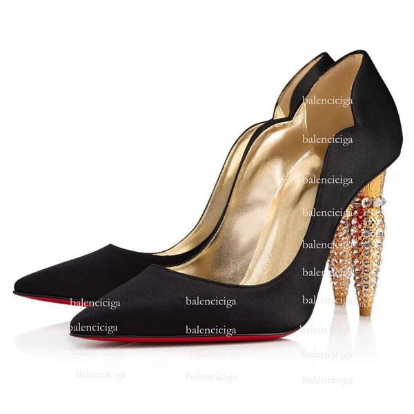 Top Bottom Red Bottoms Brand Lipstrass Queen Sandals Scarpe di brevetto in pelle in pelle Donne Fare di nozze rotonde di punta rossbottoms pompe alte tacchi Lady Gladiator Sandalias