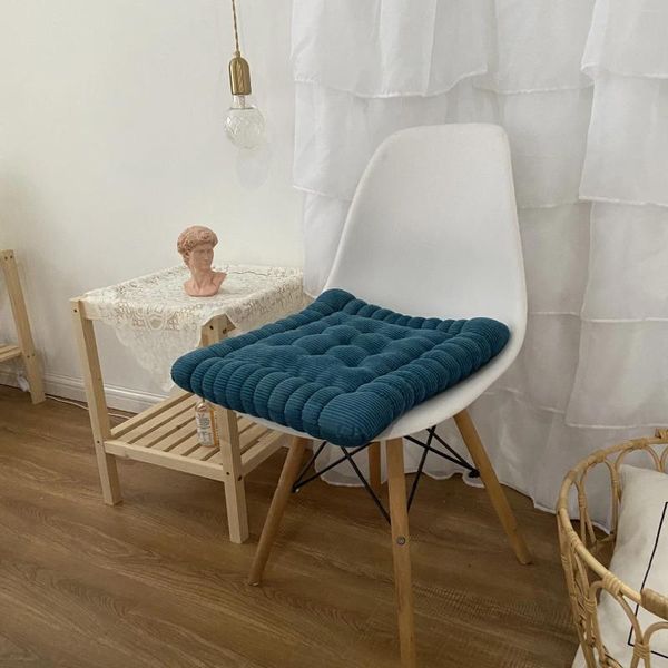 Подушка простой твердый цвет сгущенной обеденный стул S взрослый студент Tatami Mattress теплый мягкий диван домашний офис декор