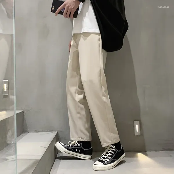 Herrenhosen Sommer Stretch lässige Männer dünne weiche Modegeschäft elastische koreanische männliche Kleidung Hose grau schwarzgrün A128