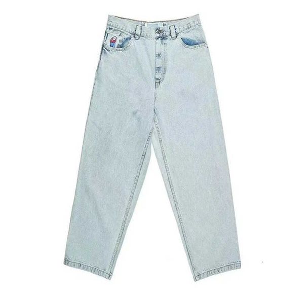 Polar Big Boy Jeans Mens Designer Pants Hip Hop Jorts y2k Брюки Скат Стрит -уличная одежда ретро джинсовая мультипликационная вышива