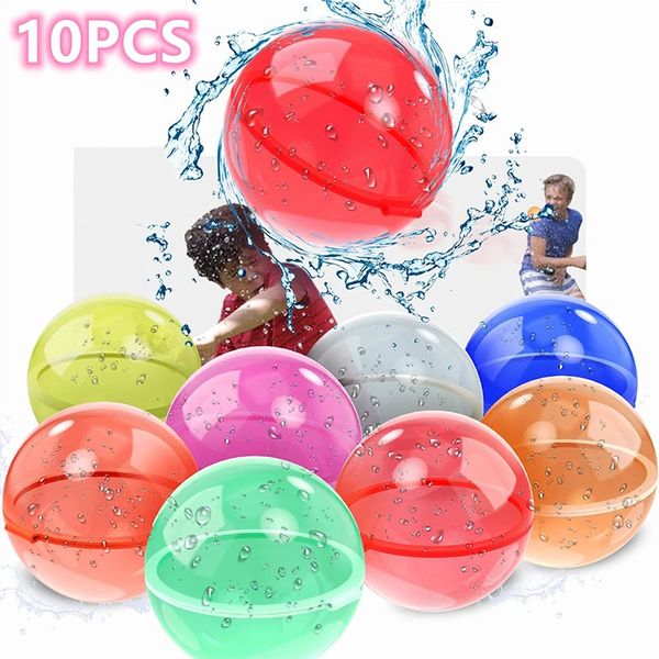 10 palloncini d'acqua per bambini riutilizzabili per attività per esterni per adulti per bambini piscine spiagge bagni giocattoli bombe acqua giochi estivi 240509