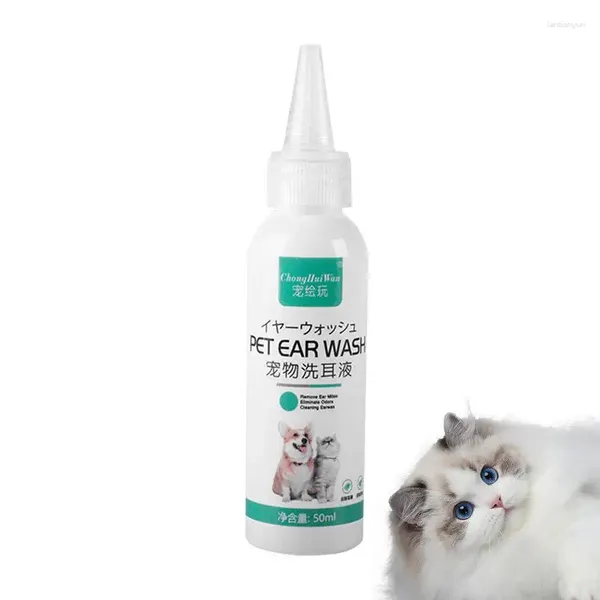 Transportadores de gatos Lavagem de orelhas de estimação 50 ml gotas medicamentosas para cães de limpeza e gatos Cuidados com líquidos para cães