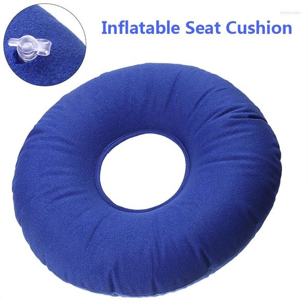 Travesseiro 1pc anel de borracha inflável de assento redonda anti-decubita azul anti-pressão suprimentos hemorróidos travesseiros